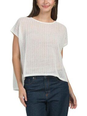 EILEEN FISHER Jewel Neck Sweater